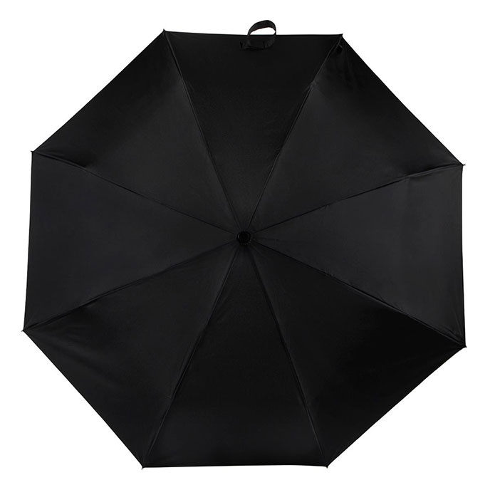 totes ECO-BRELLA® Auto Open / Close Umbrella with Crook Handle Black (3 Section) Extra Image 1